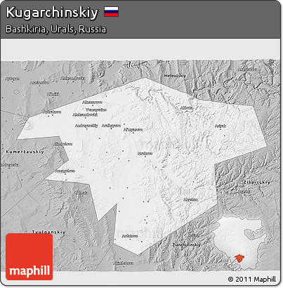 Gray 3D Map of Kugarchinskiy
