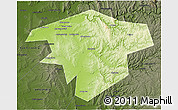 Physical 3D Map of Kugarchinskiy, darken