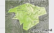 Physical 3D Map of Kugarchinskiy, darken, semi-desaturated