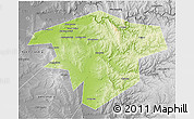 Physical 3D Map of Kugarchinskiy, desaturated