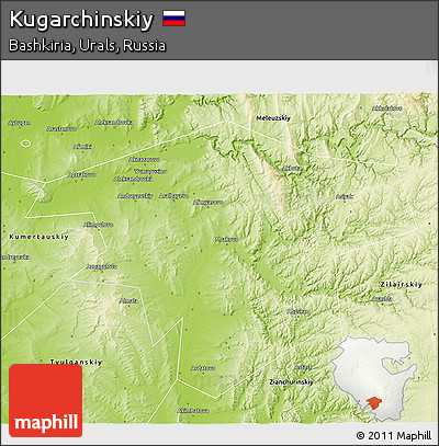 Physical 3D Map of Kugarchinskiy