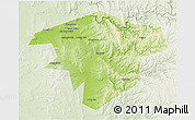 Physical 3D Map of Kugarchinskiy, lighten