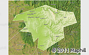 Physical 3D Map of Kugarchinskiy, satellite outside