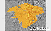 Political 3D Map of Kugarchinskiy, desaturated