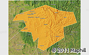 Political 3D Map of Kugarchinskiy, satellite outside