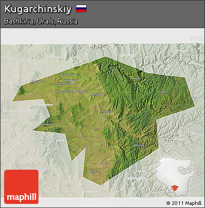 Satellite 3D Map of Kugarchinskiy, lighten