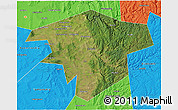 Satellite 3D Map of Kugarchinskiy, political outside