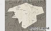 Shaded Relief 3D Map of Kugarchinskiy, darken