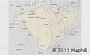 Shaded Relief 3D Map of Kugarchinskiy, desaturated