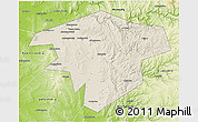 Shaded Relief 3D Map of Kugarchinskiy, physical outside