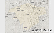 Shaded Relief 3D Map of Kugarchinskiy, semi-desaturated