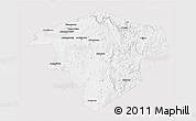 Silver Style 3D Map of Kugarchinskiy, single color outside