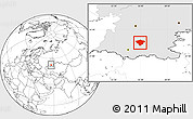 Blank Location Map of Kugarchinskiy, highlighted grandparent region