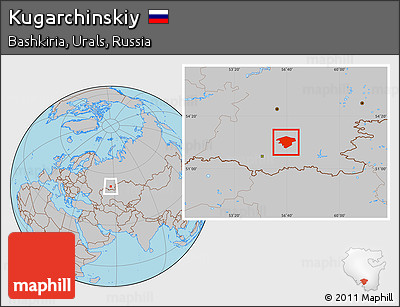 Gray Location Map of Kugarchinskiy