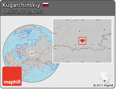 Gray Location Map of Kugarchinskiy