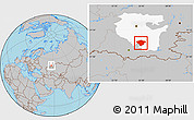Gray Location Map of Kugarchinskiy, highlighted parent region