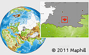 Physical Location Map of Kugarchinskiy, highlighted country, highlighted grandparent region