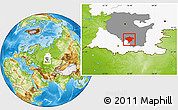 Physical Location Map of Kugarchinskiy, highlighted parent region, highlighted grandparent region