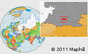 Political Location Map of Kugarchinskiy, highlighted country, highlighted grandparent region