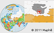Political Location Map of Kugarchinskiy, highlighted country, highlighted parent region