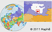 Political Location Map of Kugarchinskiy, highlighted parent region