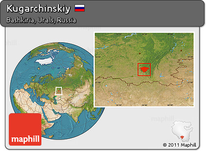 Satellite Location Map of Kugarchinskiy