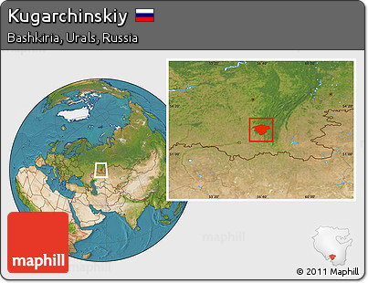 Satellite Location Map of Kugarchinskiy