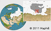 Satellite Location Map of Kugarchinskiy, highlighted country, highlighted parent region