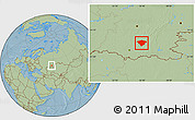 Savanna Style Location Map of Kugarchinskiy, hill shading