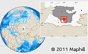 Shaded Relief Location Map of Kugarchinskiy, highlighted parent region, highlighted grandparent region