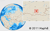 Shaded Relief Location Map of Kugarchinskiy