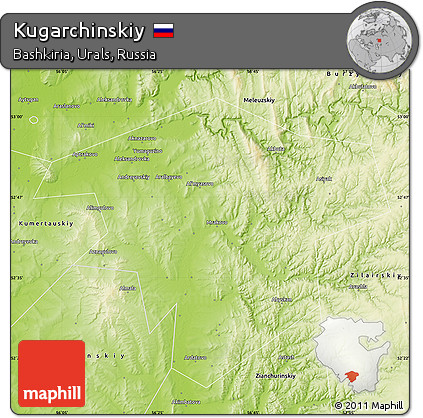 Physical Map of Kugarchinskiy