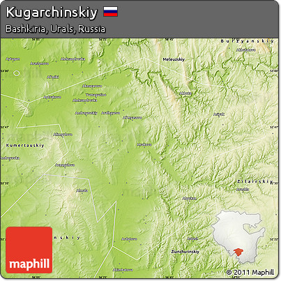Physical Map of Kugarchinskiy