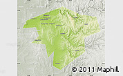 Physical Map of Kugarchinskiy, lighten, semi-desaturated
