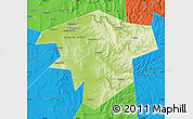 Physical Map of Kugarchinskiy, political outside