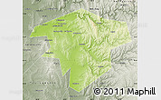 Physical Map of Kugarchinskiy, semi-desaturated