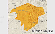 Political Map of Kugarchinskiy, shaded relief outside