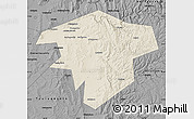 Shaded Relief Map of Kugarchinskiy, darken, desaturated
