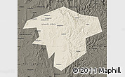 Shaded Relief Map of Kugarchinskiy, darken