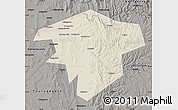 Shaded Relief Map of Kugarchinskiy, darken, semi-desaturated