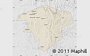 Shaded Relief Map of Kugarchinskiy, lighten, desaturated