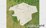 Shaded Relief Map of Kugarchinskiy, satellite outside