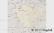 Shaded Relief Map of Kugarchinskiy, semi-desaturated