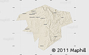 Shaded Relief Map of Kugarchinskiy, single color outside