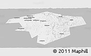 Gray Panoramic Map of Kugarchinskiy, single color outside