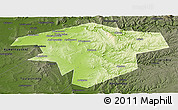 Physical Panoramic Map of Kugarchinskiy, darken