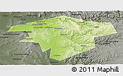 Physical Panoramic Map of Kugarchinskiy, darken, semi-desaturated