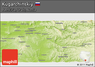 Physical Panoramic Map of Kugarchinskiy