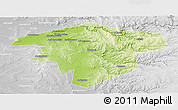Physical Panoramic Map of Kugarchinskiy, lighten, desaturated