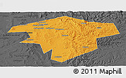 Political Panoramic Map of Kugarchinskiy, darken, desaturated